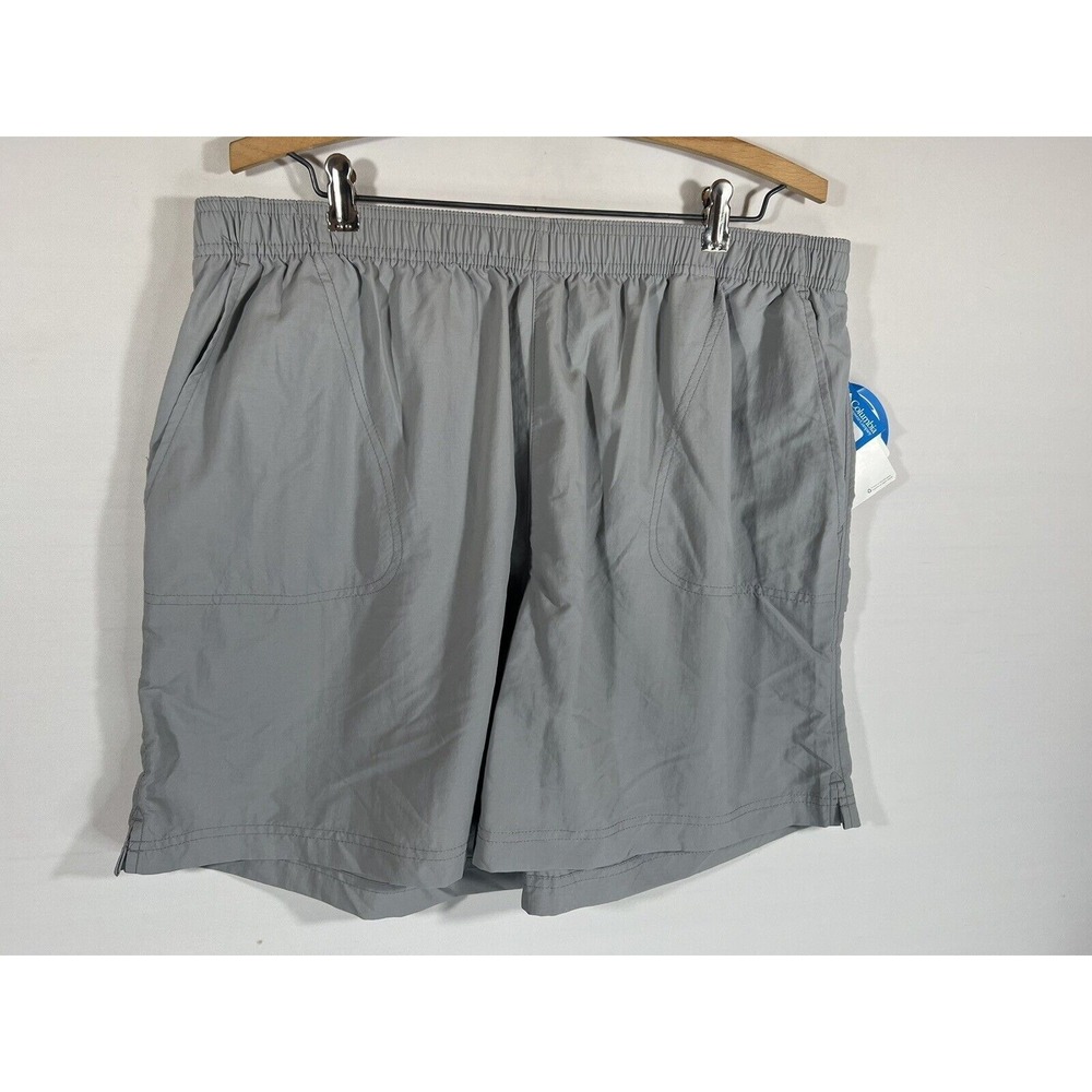 NEW Columbia Mens Shorts 1X Gray Chino Hiking Walking Casual Comfort Performance